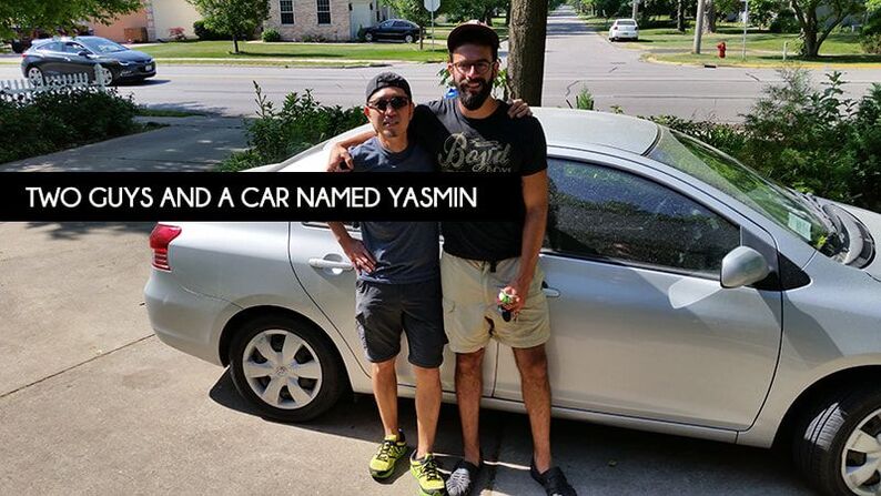 Two guys and a car named Yasmin